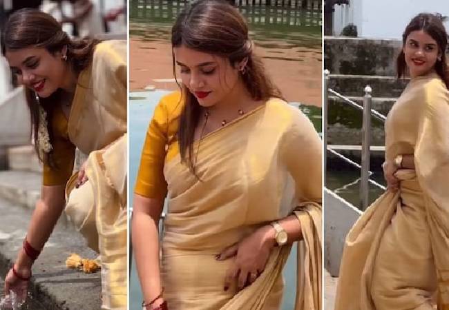 Guruvayur Temple pond to be purified as non-Hindu vlogger Jasmin Jaffer washes feet in waters